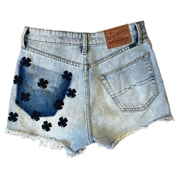 Lucky Brand Lucky Pins High Waist Shorts - Picture 1 of 10